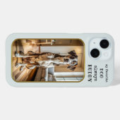 Your Dog お気に入りの Photo Chic金ゴールドブルー Case-Mate iPhoneケース (裏面 (横))