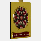 Your Dog Master Agility パーソナライズされた Ribbon ゴールドプレートバナーオーナメント (右)