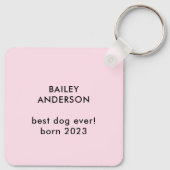 Your Dog or Cat Photo | Paw Printに対する愛情 キーホルダー (裏面)