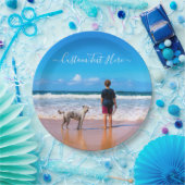 Your Dog Photo紙プレートとカスタム文字 ペーパープレート (パーティー)