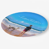 Your Dog Photo紙プレートとカスタム文字 ペーパープレート (アングル)