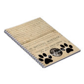 Your Dog Photo n Paws 1860 Legal おもしろい Document ノートブック (右側)