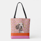 Your Dog Photo Nameフォントカラーオプショントートバッグ トートバッグ (裏面)