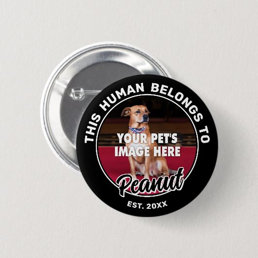 Your Dog Photo Pin-Backボタン 缶バッジ (正面&裏面)