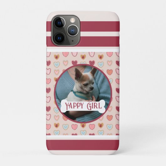 Your Dog Photo Valentine Heart iPhone 11 Pro Case Case-Mate iPhoneケース (裏)