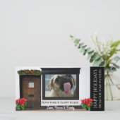 Your Dogs Christmas Licking Glass シーズンカード (スタンド正面)