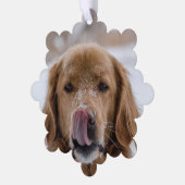 Your Dog's Photoクリスマスオーナメントカード オーナメントカード (左)