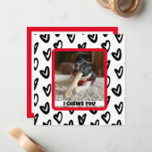 Your Dog's Photo おもしろい and Cute Note Card ノートカード (正面/裏面インサイチュ)