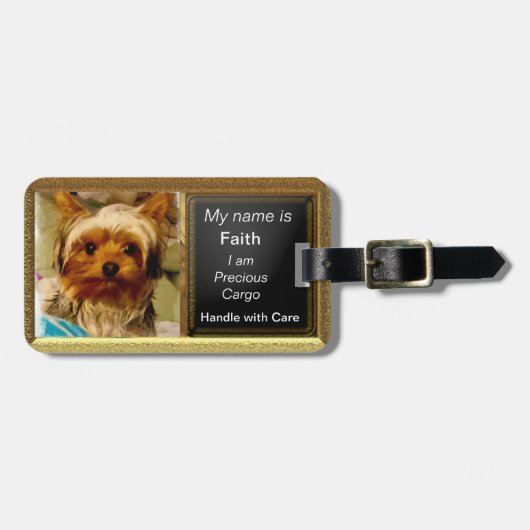 Your Dog's Photo Travelerラゲージタグ ラゲッジタグ (正面横)