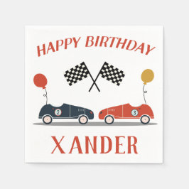 Your Engine Race Car Birthday Party Any Ageを開始 スタンダードカクテルナプキン