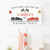 Your Engine Race Car Birthday Party Any Ageを開始 横断幕 (インサイチュ)
