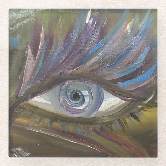 your eye is the mirror of your soul ガラスコースター (正面)