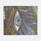 Your Eye Is The Mirror Of Your Soul フリースブランケット (正面(横))