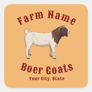 Your Farm Boer Goats スクエアシール