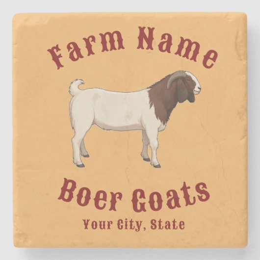 Your Farm Boer Goats ストーンコースター (正面)