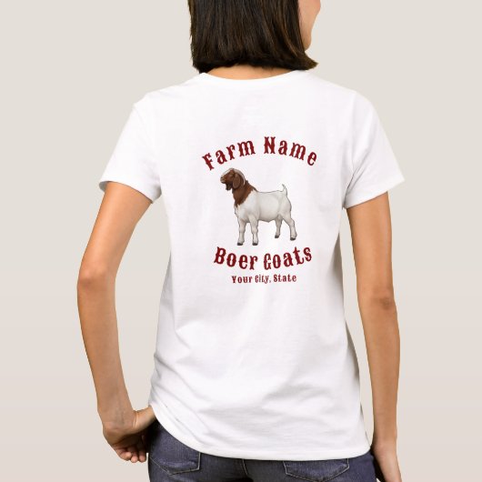 Your Farm Boer Goats Tシャツ (裏面)