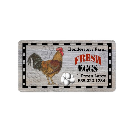 Your Farm Fresh Eggs ラベル (正面)