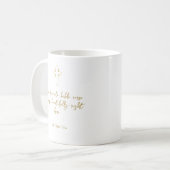 Your favorite bible verse - gold cross コーヒーマグカップ (正面左)