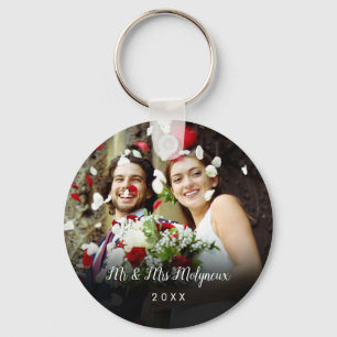 Your Favourite Wedding Photo Date and Script Name キーホルダー