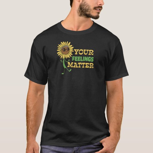 Your Feelings Matter  Mental Health Hippie Sunflow Tシャツ (正面)