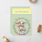 Your First Easter Flat Note Card ノートカード (正面/裏面インサイチュ)