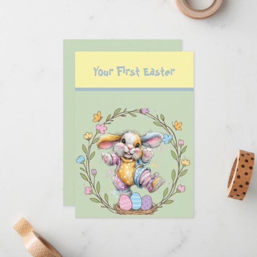 Your First Easter Flat Note Card ノートカード (正面/裏面インサイチュ)
