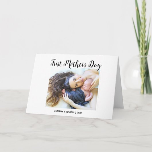 Your First Mother's Day personalised photo &Quote  カード (正面)
