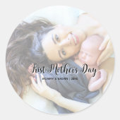 Your First Mother's Day personalised photo &Quote  ラウンドシール (正面)