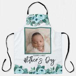 Your First Mother's Day Rose Greenery Photo エプロン