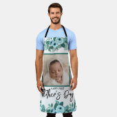 Your First Mother's Day Rose Greenery Photo エプロン (着用した状態)