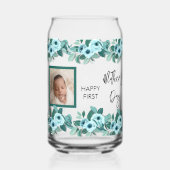 Your First Mother's Day Rose Greenery Photo ガラス缶 (正面)