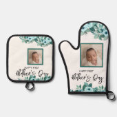 Your First Mother's Day Rose Greenery Photo 鍋つかみ&鍋敷きセット (正面)