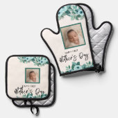 Your First Mother's Day Rose Greenery Photo 鍋つかみ&鍋敷きセット (正面/裏面)