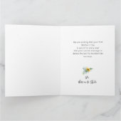 Your First Mother's Day Sunflower Greeneryの写真 カード (内部)