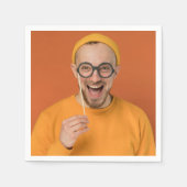 Your Funny Photo Selfie Upload スタンダードカクテルナプキン (正面)