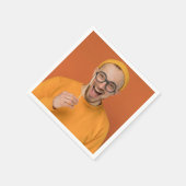 Your Funny Photo Selfie Upload スタンダードカクテルナプキン (角)