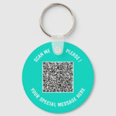 Your Funny QR Code Keychain Example Custom Text キーホルダー (正面)