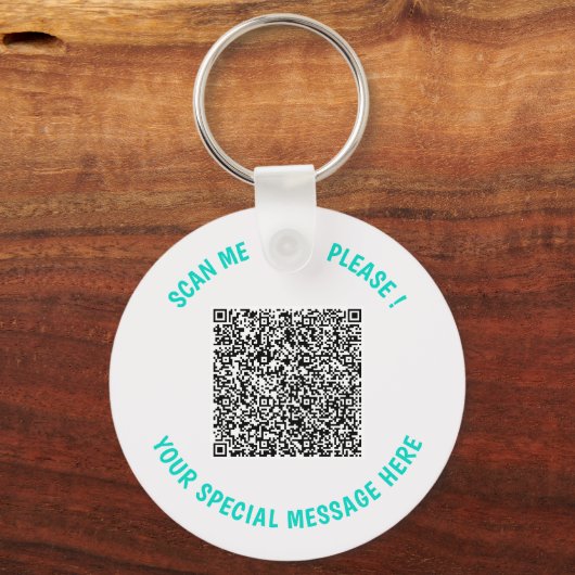 Your Funny QR Code Keychain Example Custom Text キーホルダー (裏面)