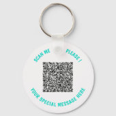 Your Funny QR Code Keychain Example Custom Text キーホルダー (裏面)