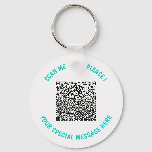 Your Funny QR Code Keychain Example Custom Text キーホルダー (裏面)
