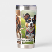 Your Funny Quote 3 Dog Photos 保温保冷タンブラー (背面)