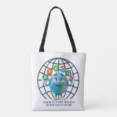 Your Future Your Steps Earth Day  トートバッグ (裏面)