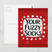 Your Fuzzy Socksはがき ポストカード (正面/裏面)