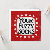 Your Fuzzy Socks Greeting Card カード (正面/裏面インサイチュ)