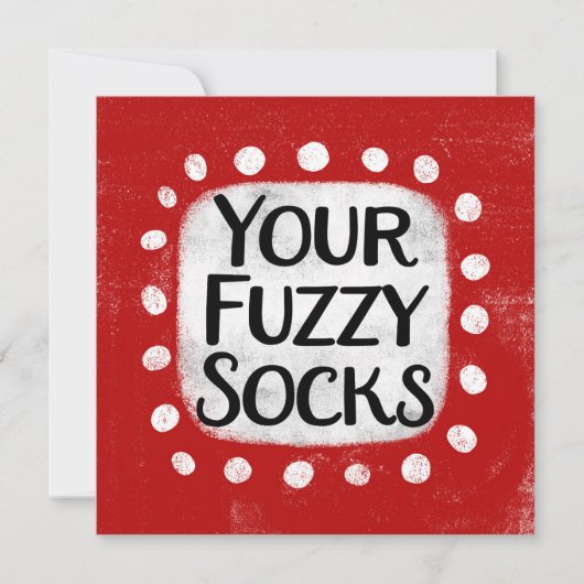 Your Fuzzy Socks Greeting Card カード (正面)