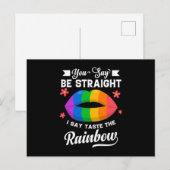 Your Gay Be Straight I Say Taste The Rainbow ポストカード (正面/裏面)