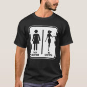 Your girlfriend vs my girlfriend tシャツ (正面)