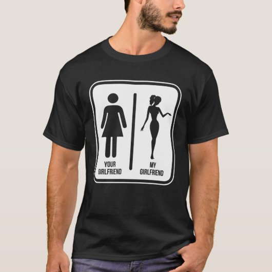 Your girlfriend vs my girlfriend tシャツ (正面)