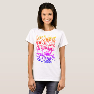 Your God Scripture Hand主のレタリングを愛して下さい Tシャツ