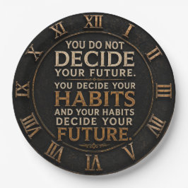 Your Habits Decide Your Future Gym Decor ペーパープレート